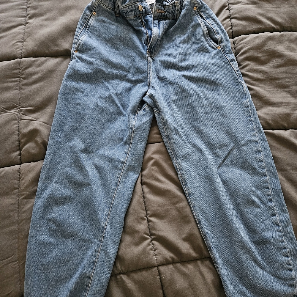ZARA Z1975 BAGGY PAPERBAG JEANS | 5862/063 SIZE 28/6